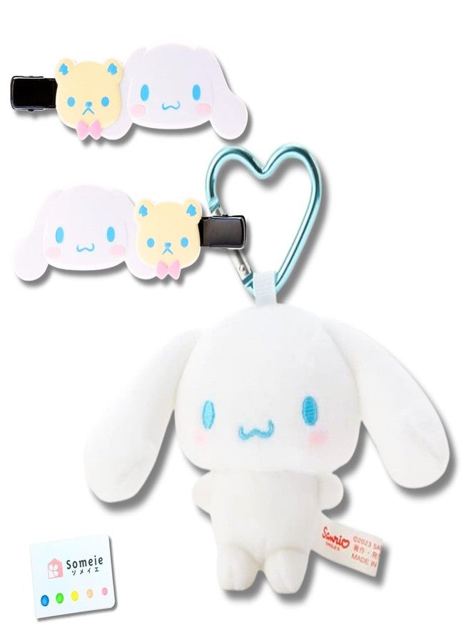 Someie Cinnamoroll Mini Mascot Holder & Long Bangs Clip & Sticky Notes Set - Image 1
